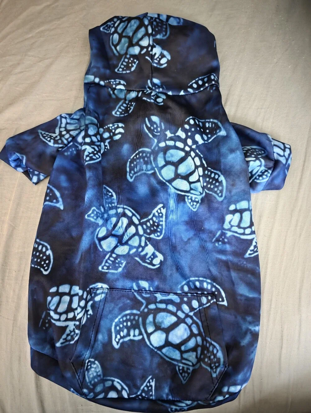 Blue Sea Turtle Dog Hoodie